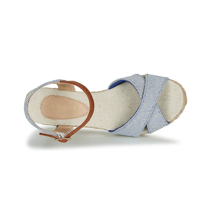 Andre Sandales Femme Pauletta Textile Bleu