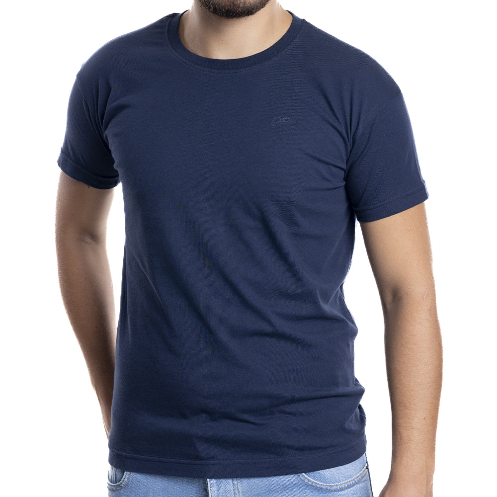 Depart T-Shirt Homme Bleu 100% Coton Simple