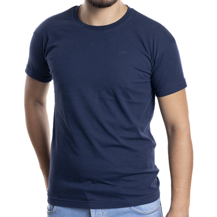 Depart T-Shirt Homme Bleu 100% Coton Simple
