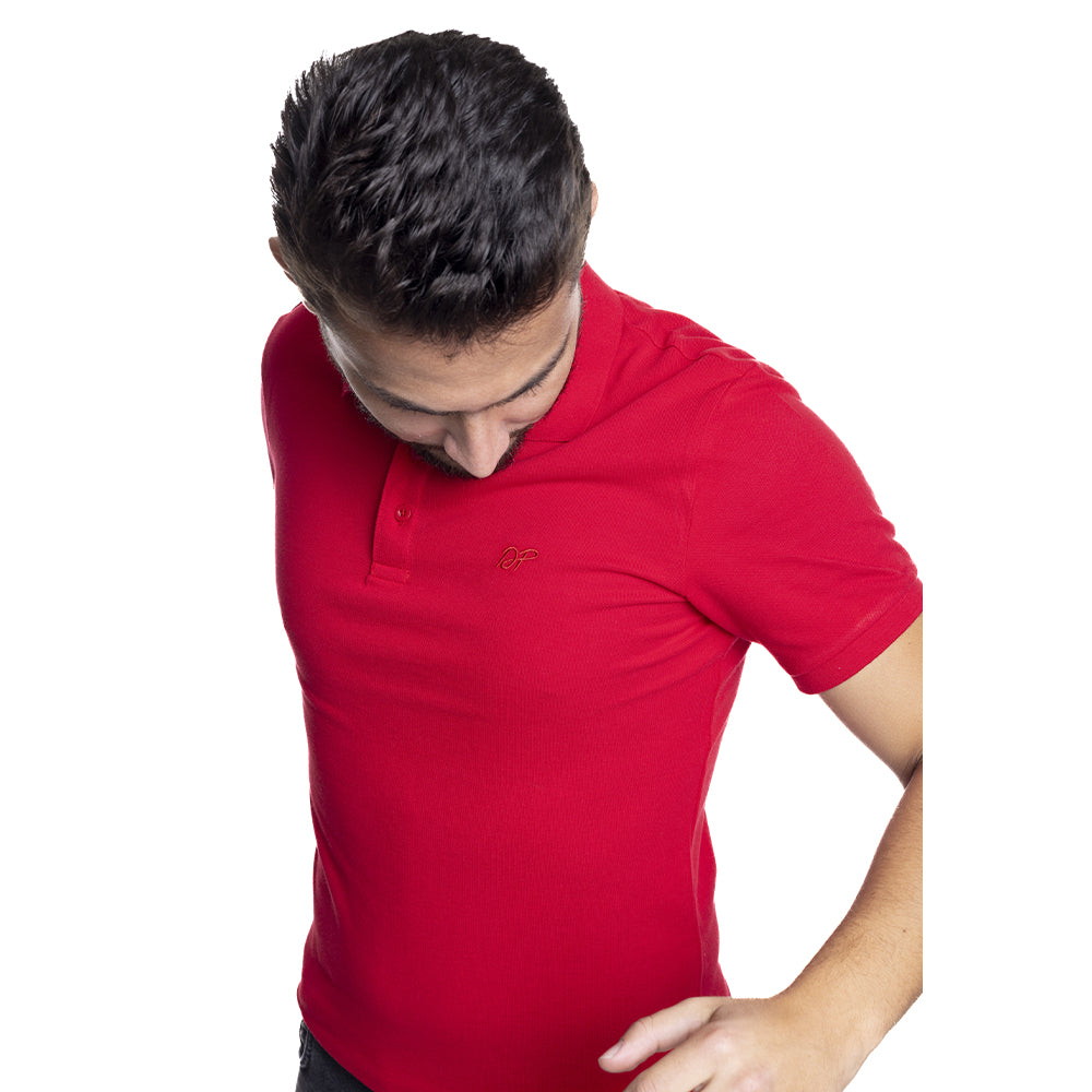 Depart Polo Shirt Homme Regular Rouge 100% Coton