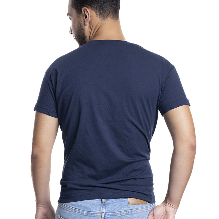 Depart T-Shirt Homme Bleu 100% Coton Simple