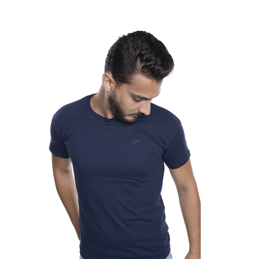 Depart T-Shirt Homme Bleu 100% Coton Simple