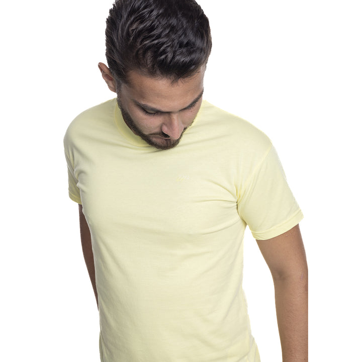 Depart T-Shirt Homme Jaune 100% Coton Simple