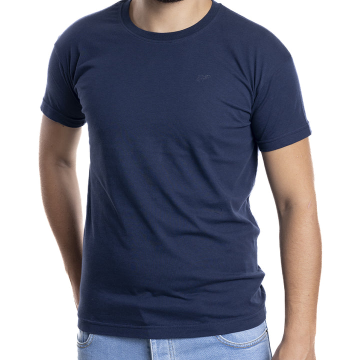 Depart T-Shirt Homme Bleu Marine 100% Coton Simple