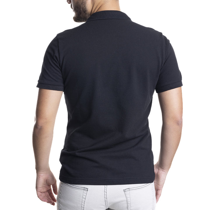 Depart Polo Shirt Homme Regular Noir 100% Coton