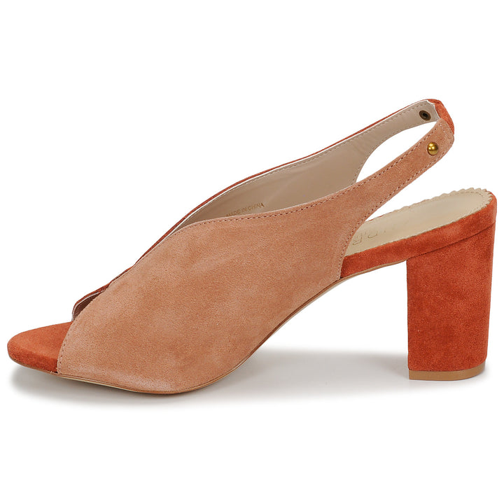 Andre Escarpins Femme Lillusioniste Daim Orange