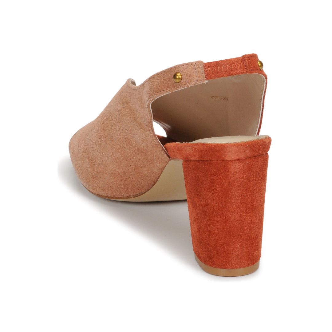 Andre Escarpins Femme Lillusioniste Daim Orange