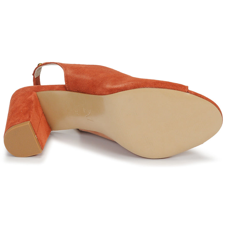 Andre Escarpins Femme Lillusioniste Daim Orange