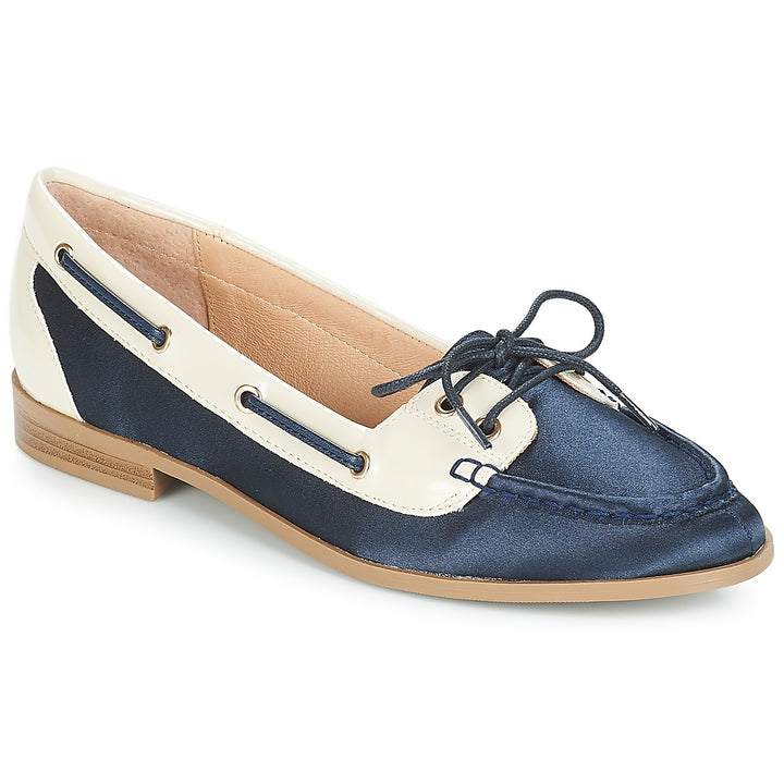 Andre Mocassins Femme Cuir Bleu Beige