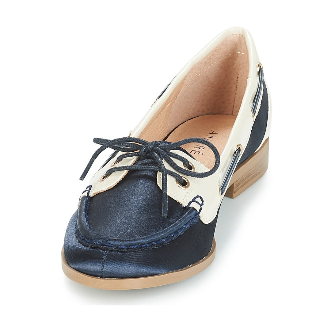 Andre Mocassins Femme Cuir Bleu Beige