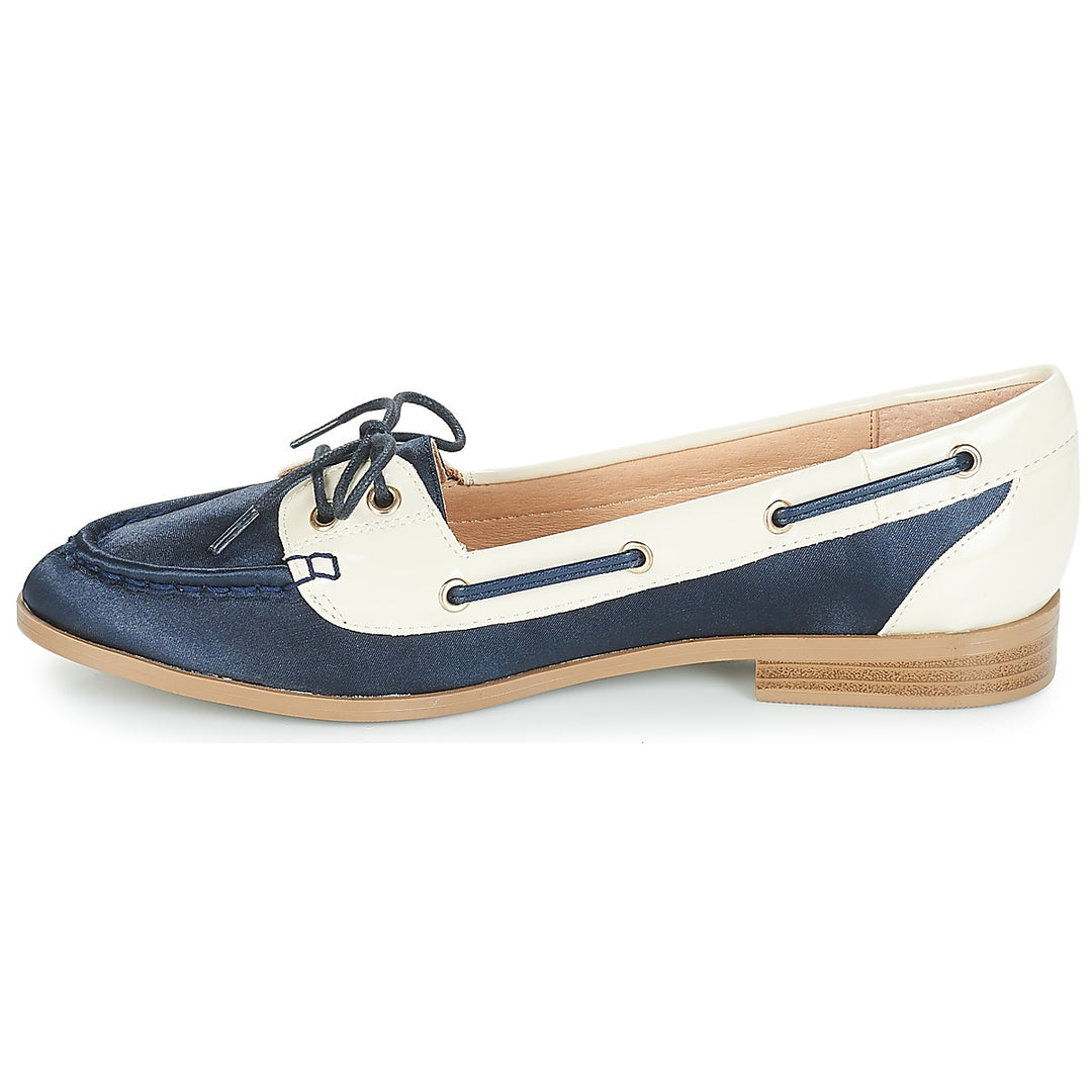 Andre Mocassins Femme Cuir Bleu Beige
