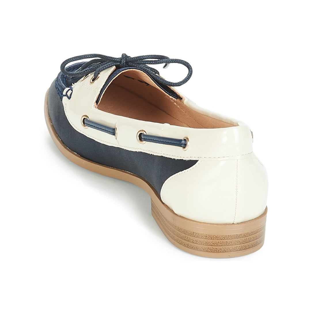 Andre Mocassins Femme Cuir Bleu Beige