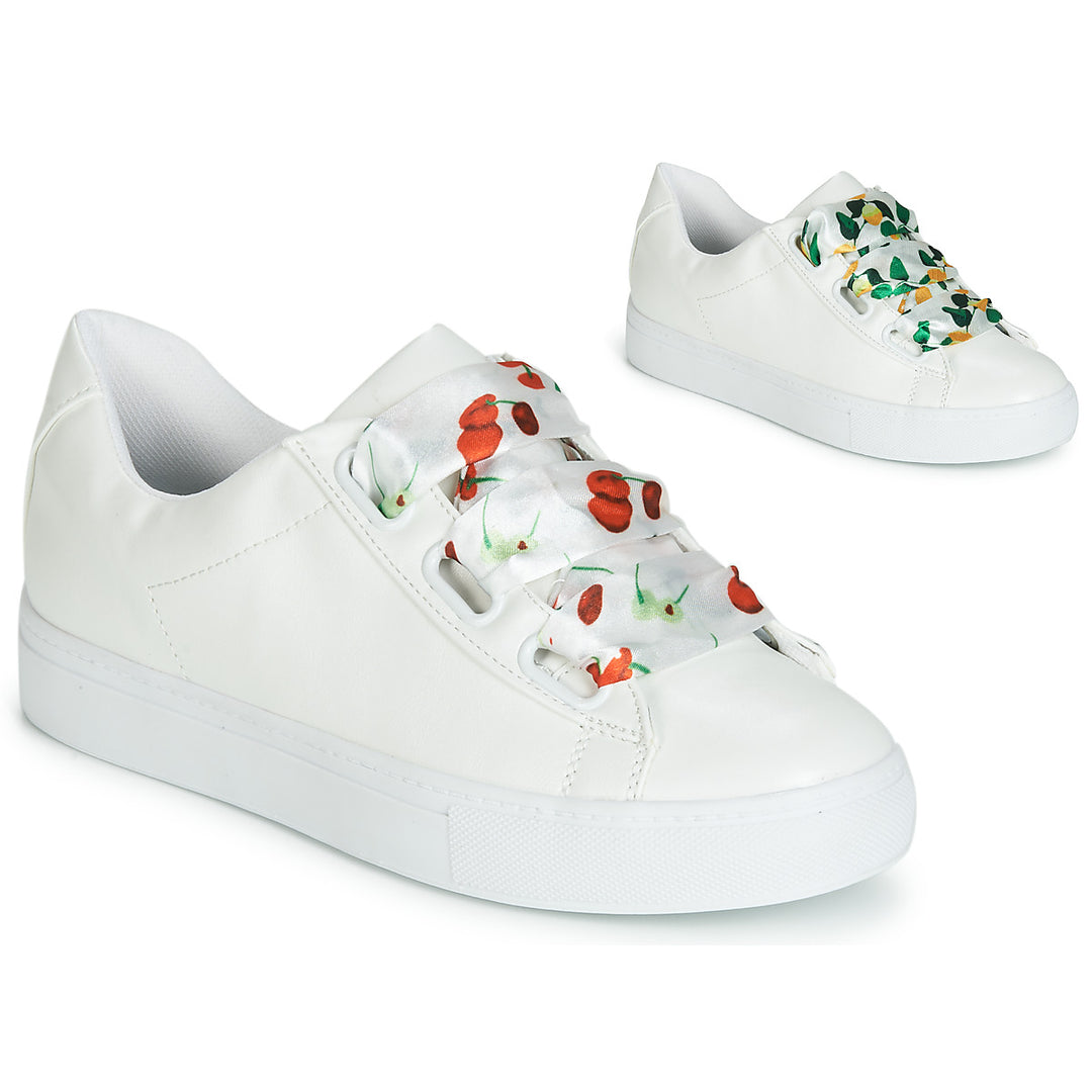 Andre Baskets Femme Solange Cuir Blanc