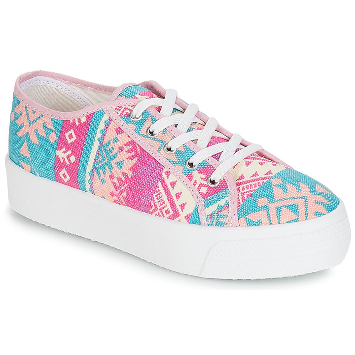 Andre Espadrilles Femme Textile Bleu Rose