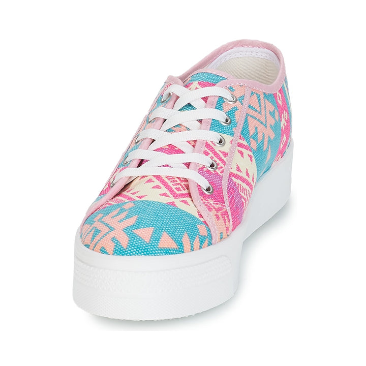 Andre Espadrilles Femme Textile Bleu Rose