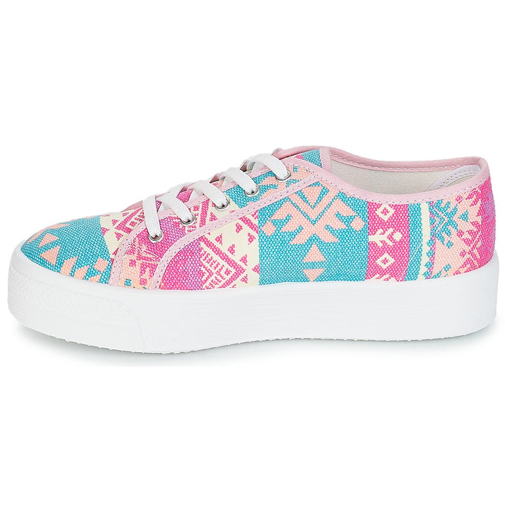 Andre Espadrilles Femme Textile Bleu Rose