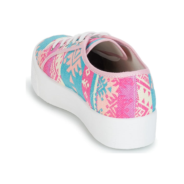 Andre Espadrilles Femme Textile Bleu Rose