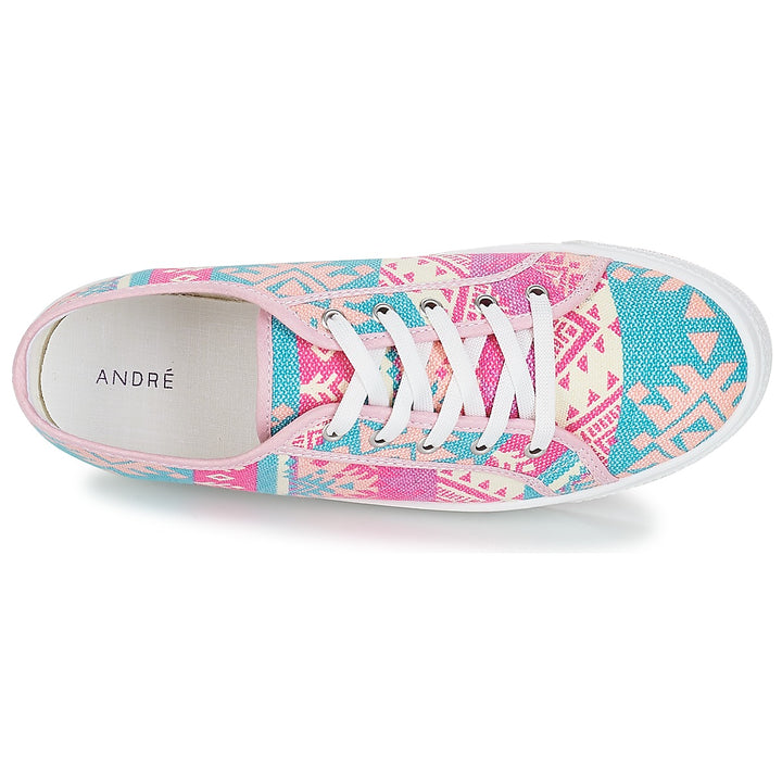 Andre Espadrilles Femme Textile Bleu Rose