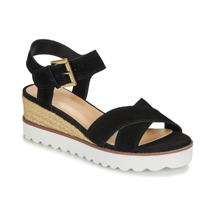 Andre Sandales Femme Daim Noir