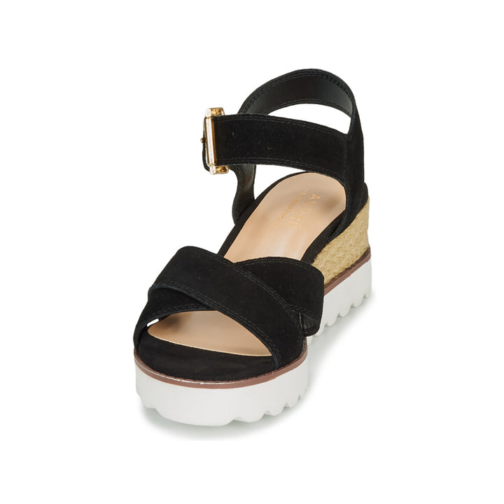 Andre Sandales Femme Daim Noir