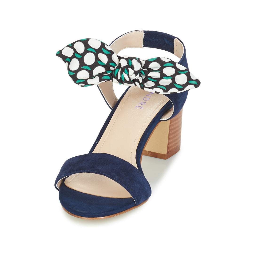 Andre Sandales Femme Supens Daim Bleu