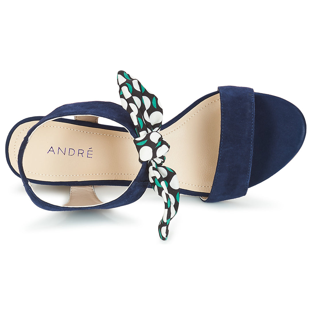 Andre Sandales Femme Supens Daim Bleu
