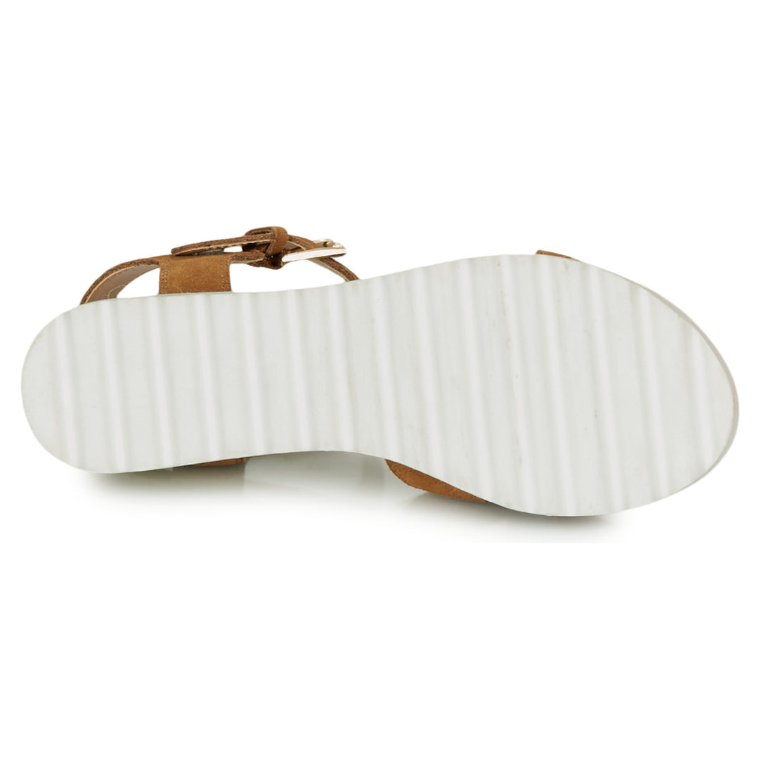 Andre Sandales Femme Daim Marron