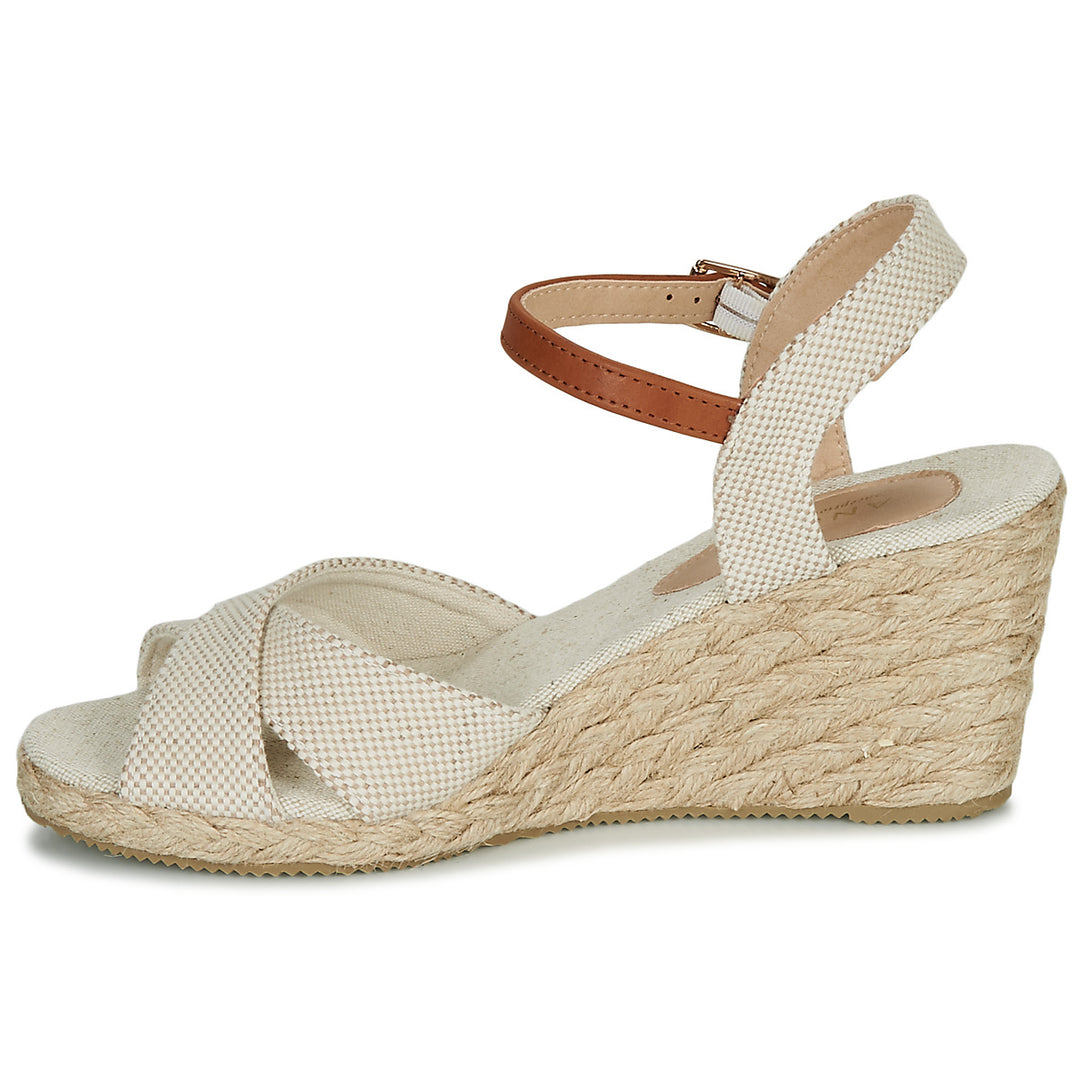 Andre Sandales Femme Pauletta Textile Beige