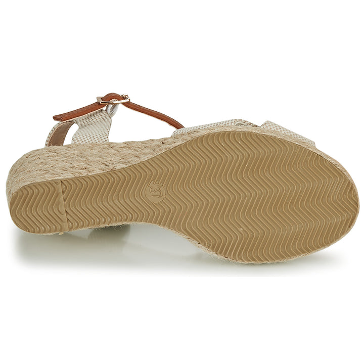 Andre Sandales Femme Pauletta Textile Beige