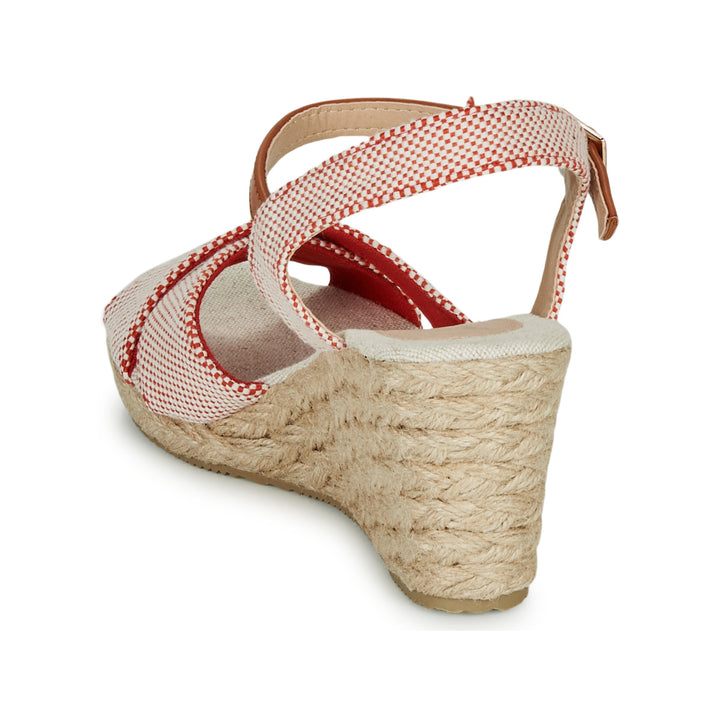 Andre Sandales Femme Pauletta Textile Rouge