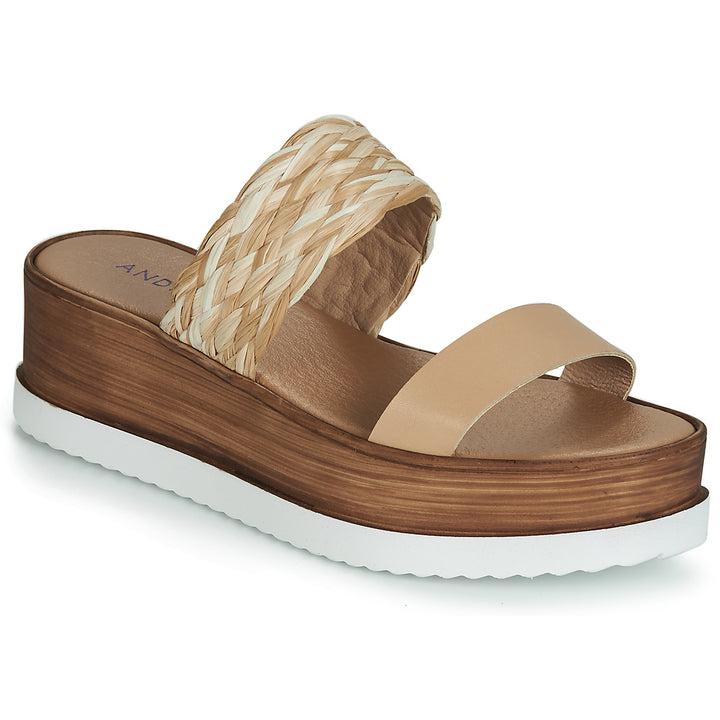Andre Sabots Femme Romarine Cuir Beige