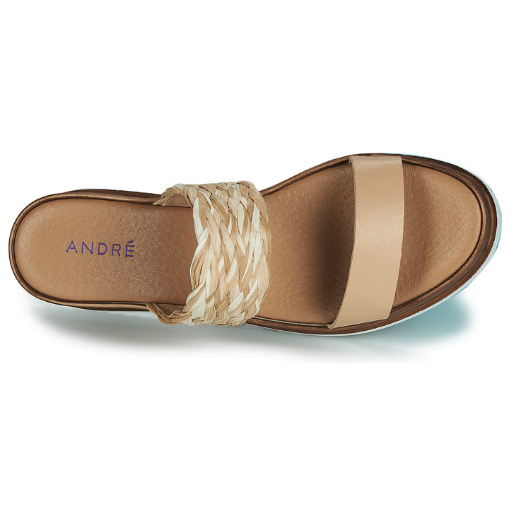 Andre Sabots Femme Romarine Cuir Beige