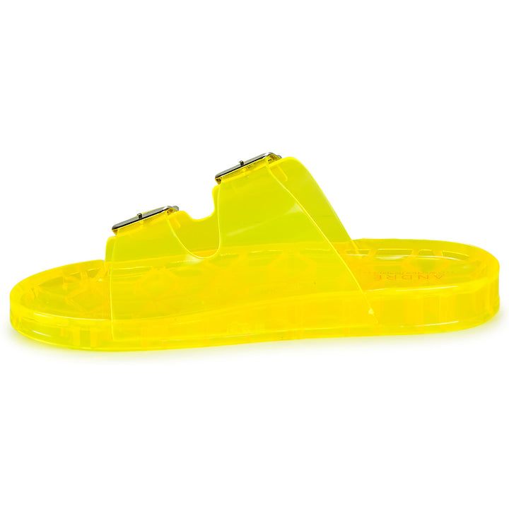 Andre Mules De Plage Femme En Caoutchouc Jaune