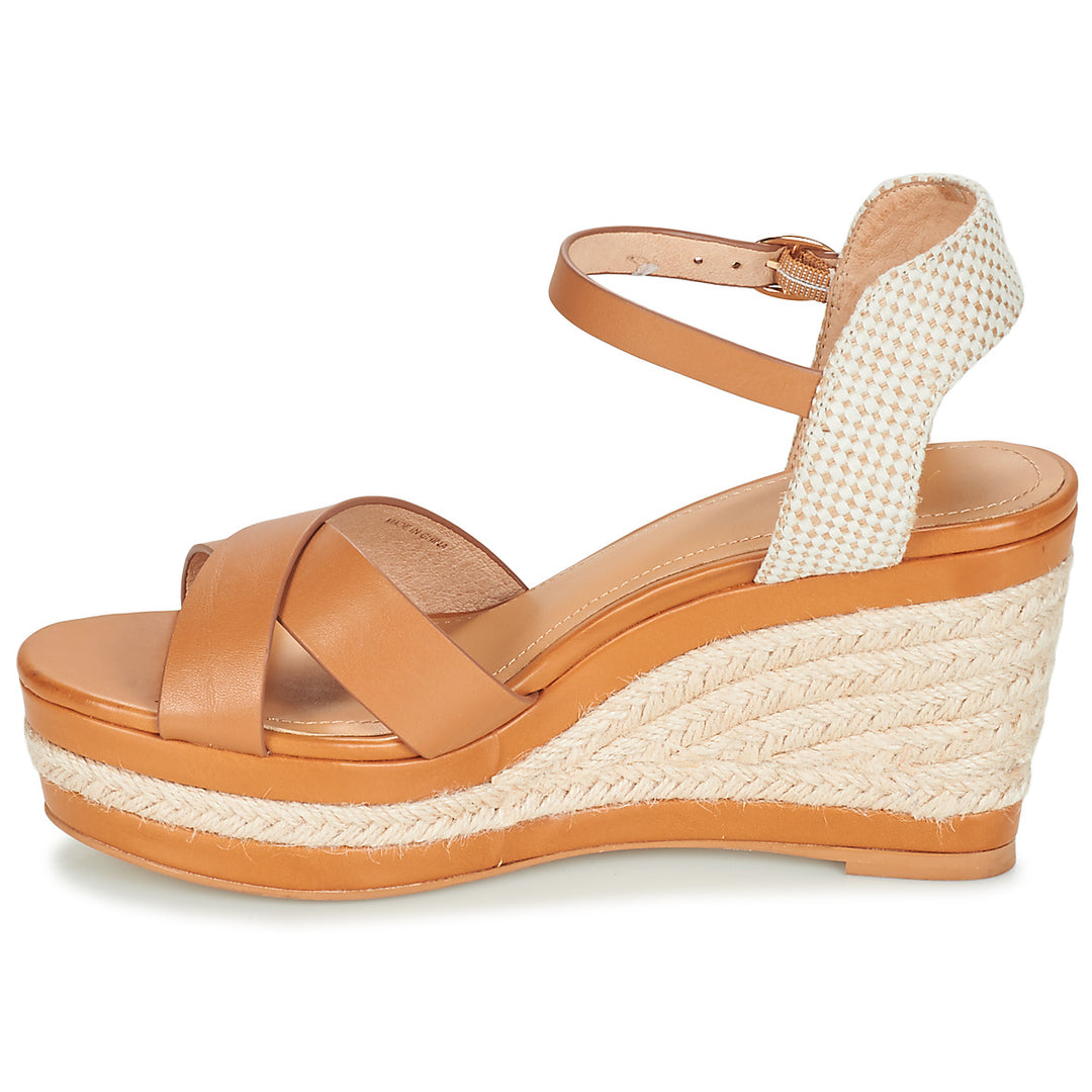 Andre Sandales Femme Sand Cuir Marron Beige
