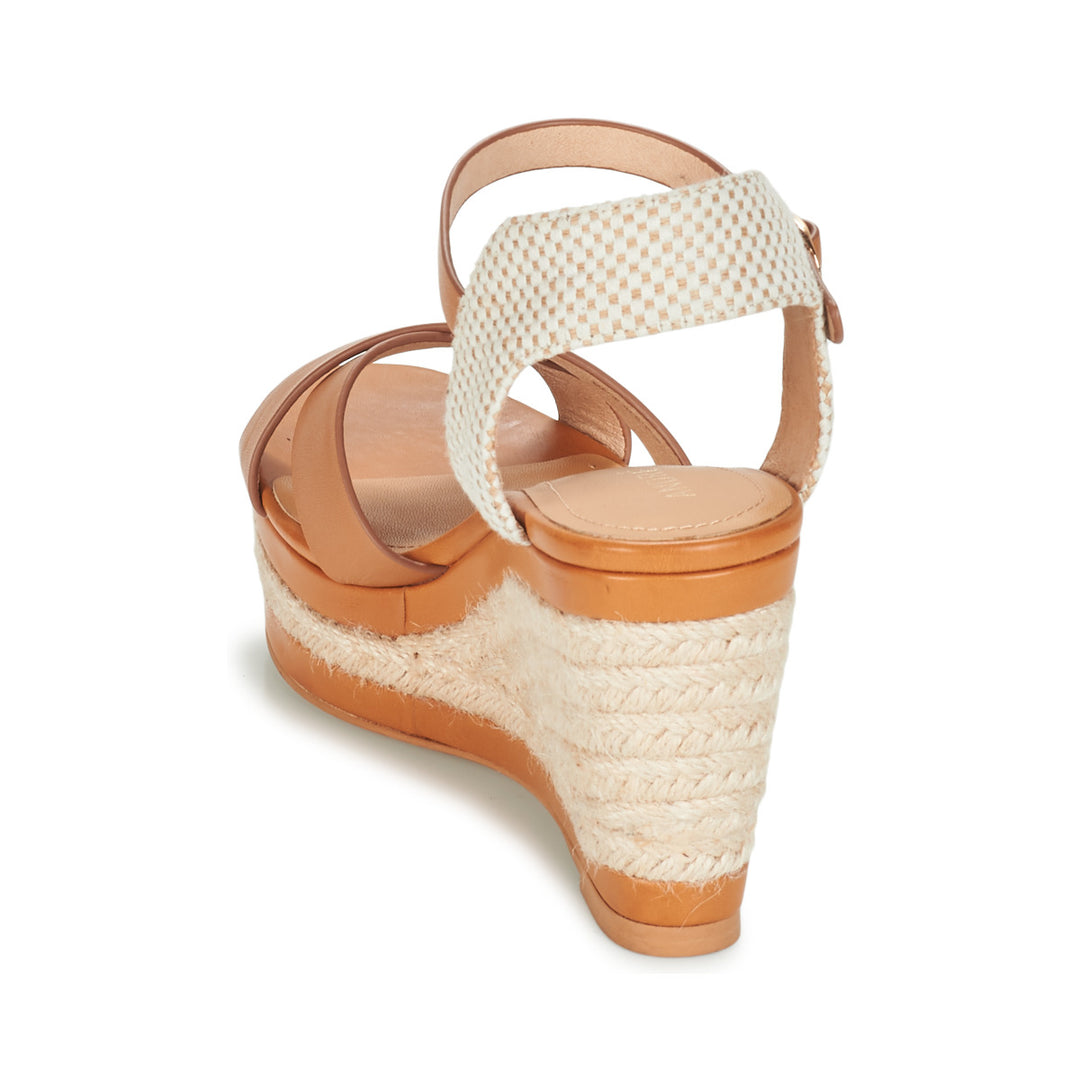 Andre Sandales Femme Sand Cuir Marron Beige