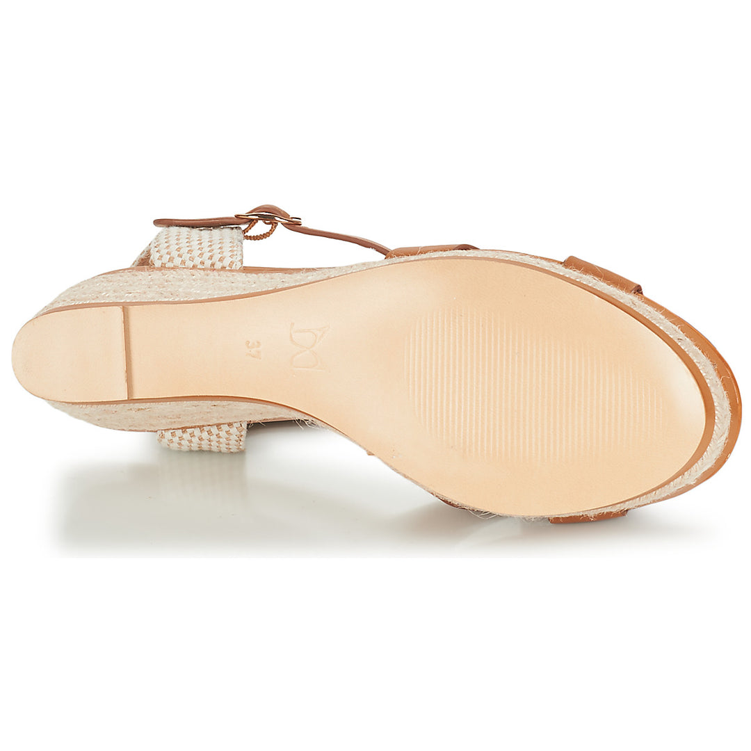 Andre Sandales Femme Sand Cuir Marron Beige