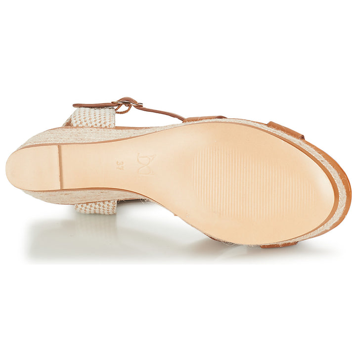 Andre Sandales Femme Sand Cuir Marron Beige