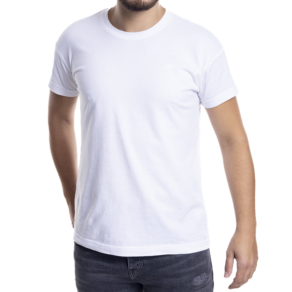 Depart T-Shirt Homme Blanc 100% Coton Simple