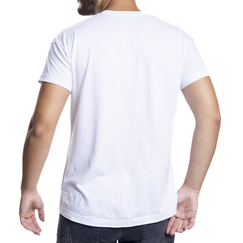 Depart T-Shirt Homme Blanc 100% Coton Simple