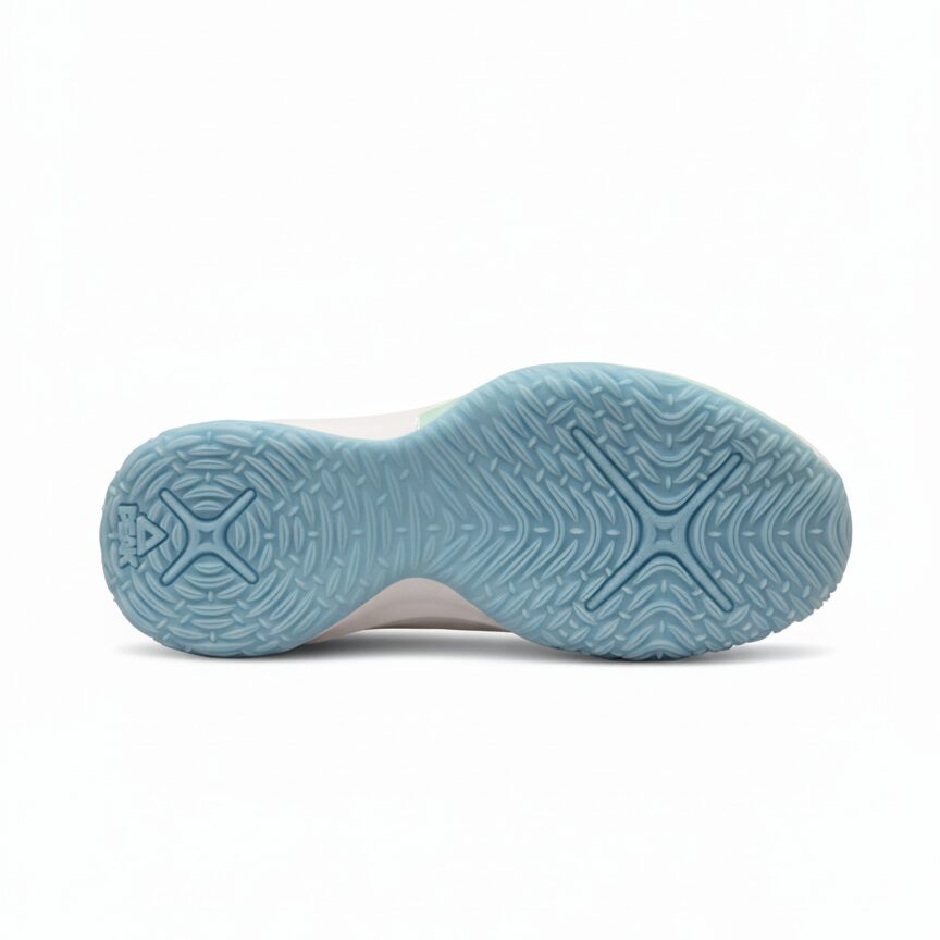 Peak Basketball Match Shoes-Sky Blue/White