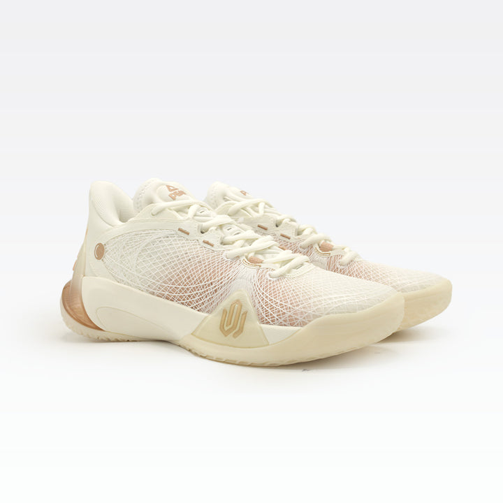 Peak Basketball Shoes - Andrew Wiggins Talent 2 White/Champagne Gold