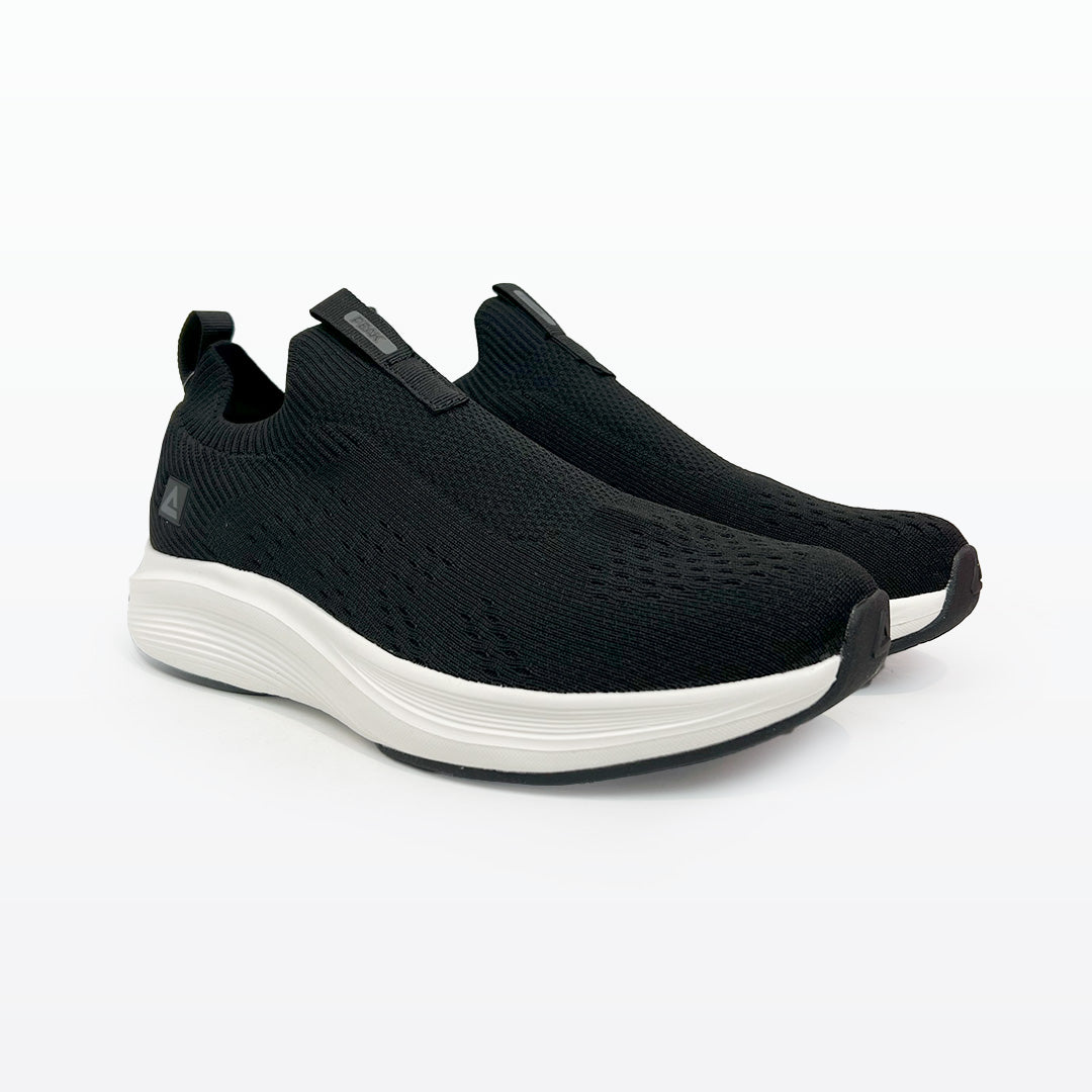Peak Casual Slip On Shoes Black White