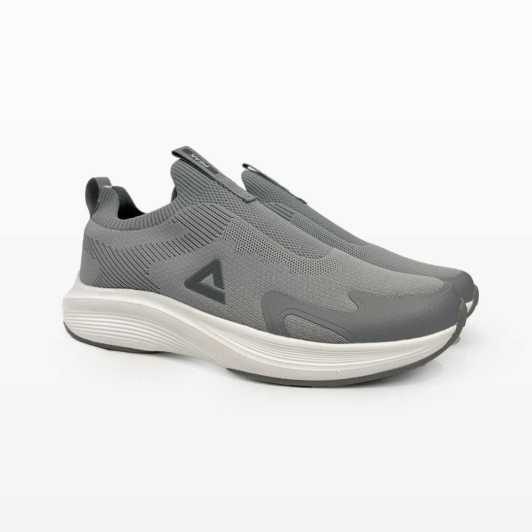 Peak Casual Slip On Shoes Grey White