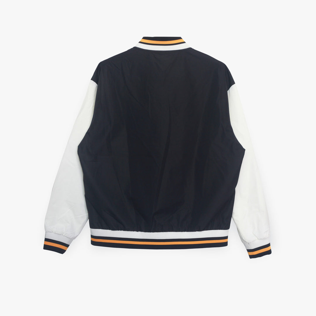 Peak Woven Baseball Jacket Black