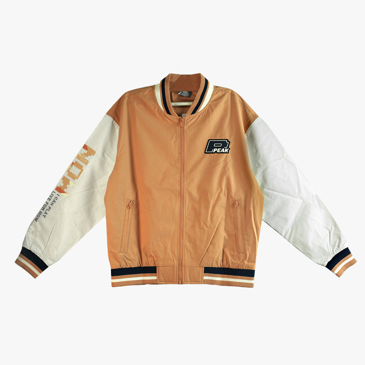Peak Woven Baseball Jacket Persimmon Orange