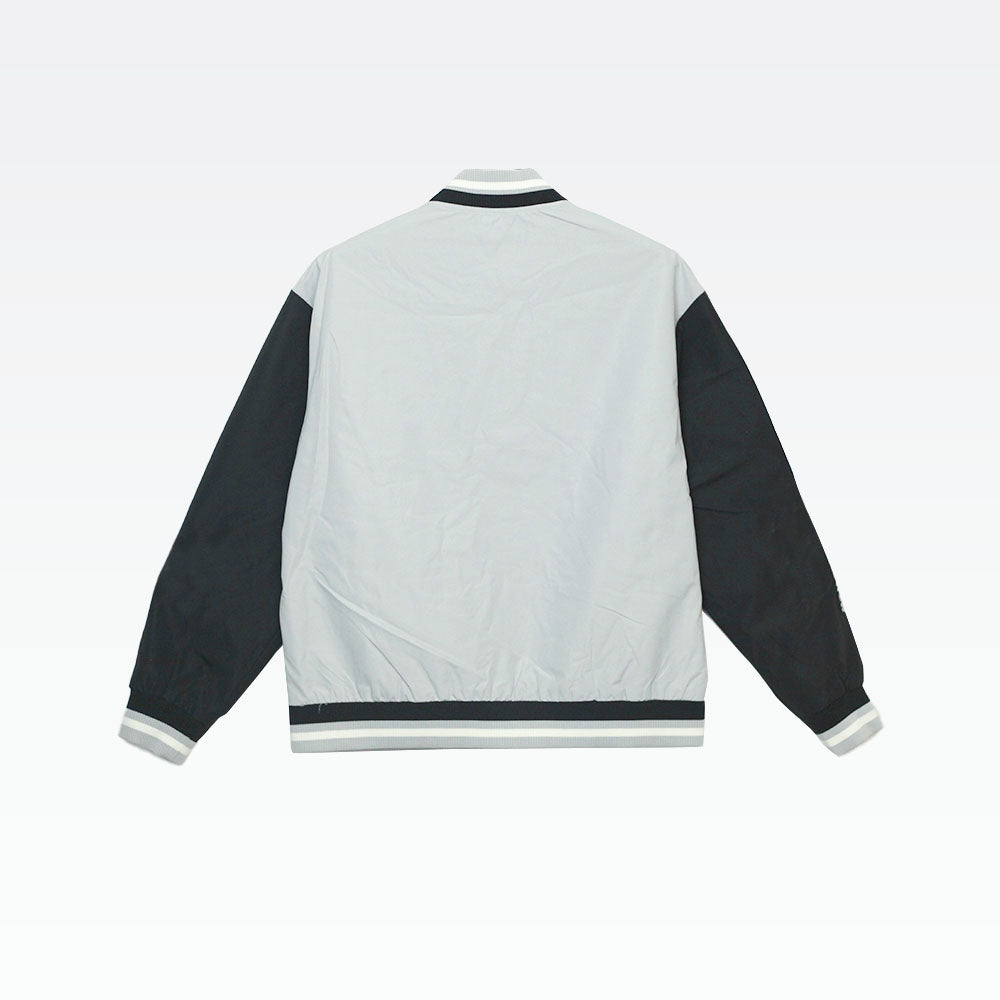 Peak Woven Baseball Jacket Sliver Gray
