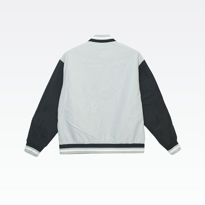 Peak Woven Baseball Jacket Sliver Gray