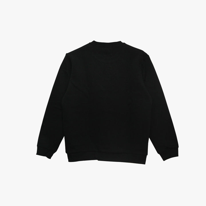 Peak Round Neck Fleece Sweater Black