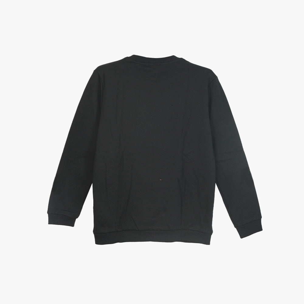 Peak Round Neck Fleece Sweater Black