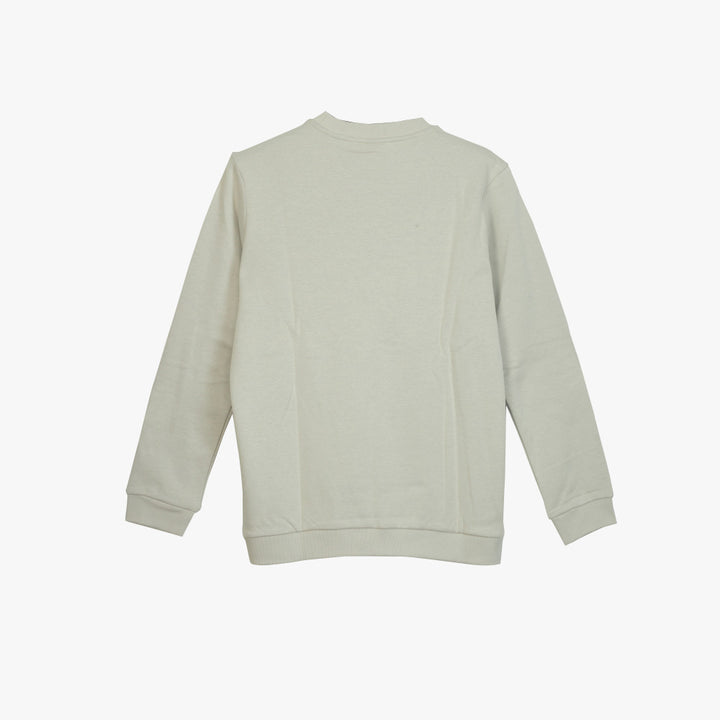 Peak Round Neck Fleece Sweater Khaki